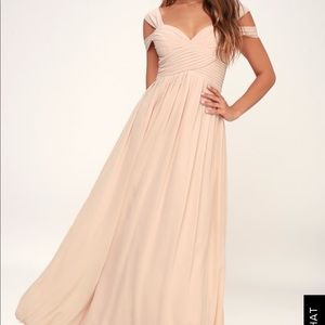 Lulus make me move blush pink maxi dress small